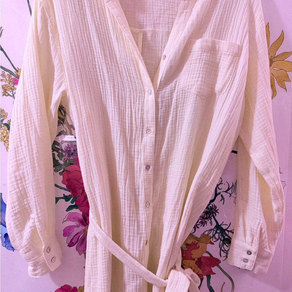 Magaschoni soft yellow Organic Cotton Fabric